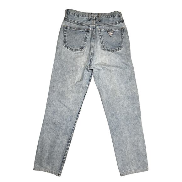 Guess Vintage 90s Womens Jeans 26" High Rise Mom Light Wash Y2K Made in USA - Picture 1 of 9